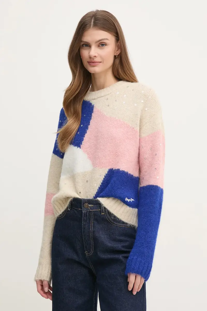 maglione in misto lana NORA donna colore beige PL702238