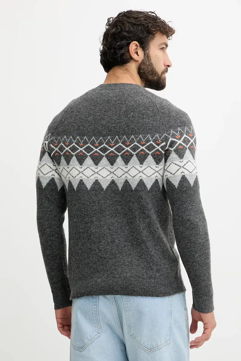 maglione in misto lana uomo colore grigio PM7000024 miniatura 3