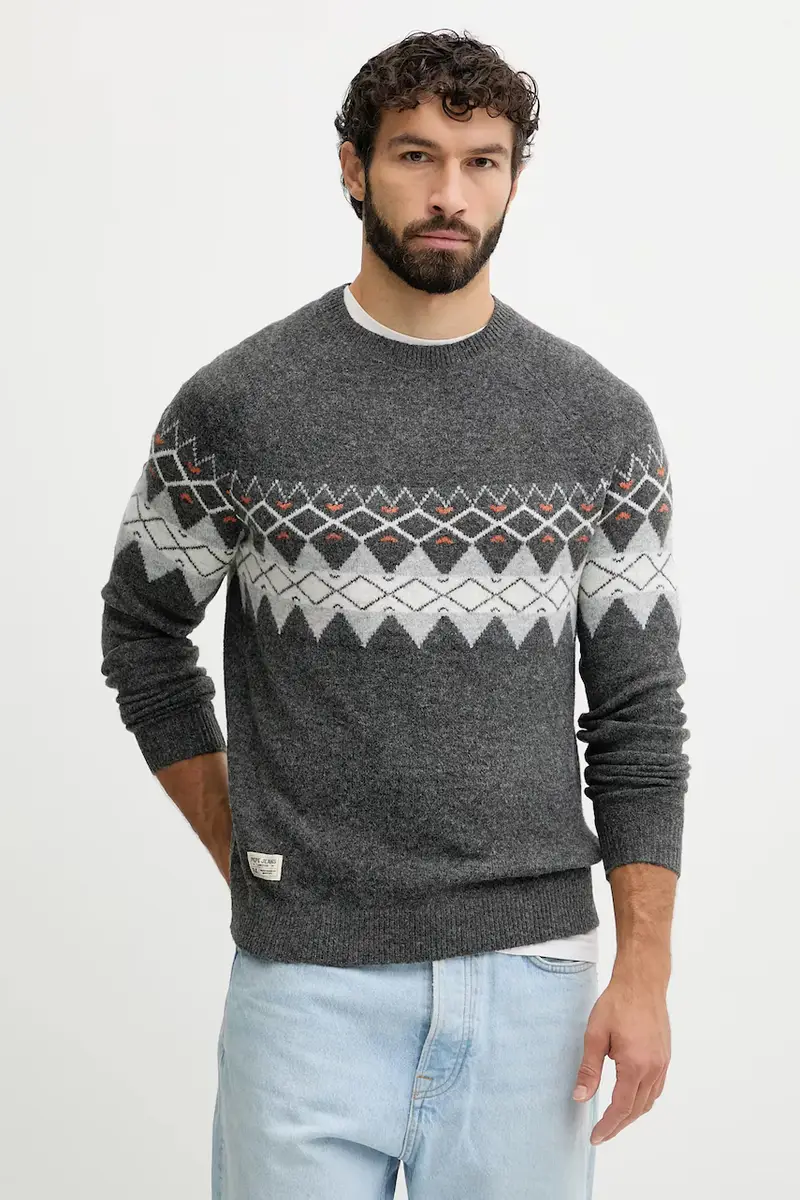 maglione in misto lana uomo colore grigio PM7000024