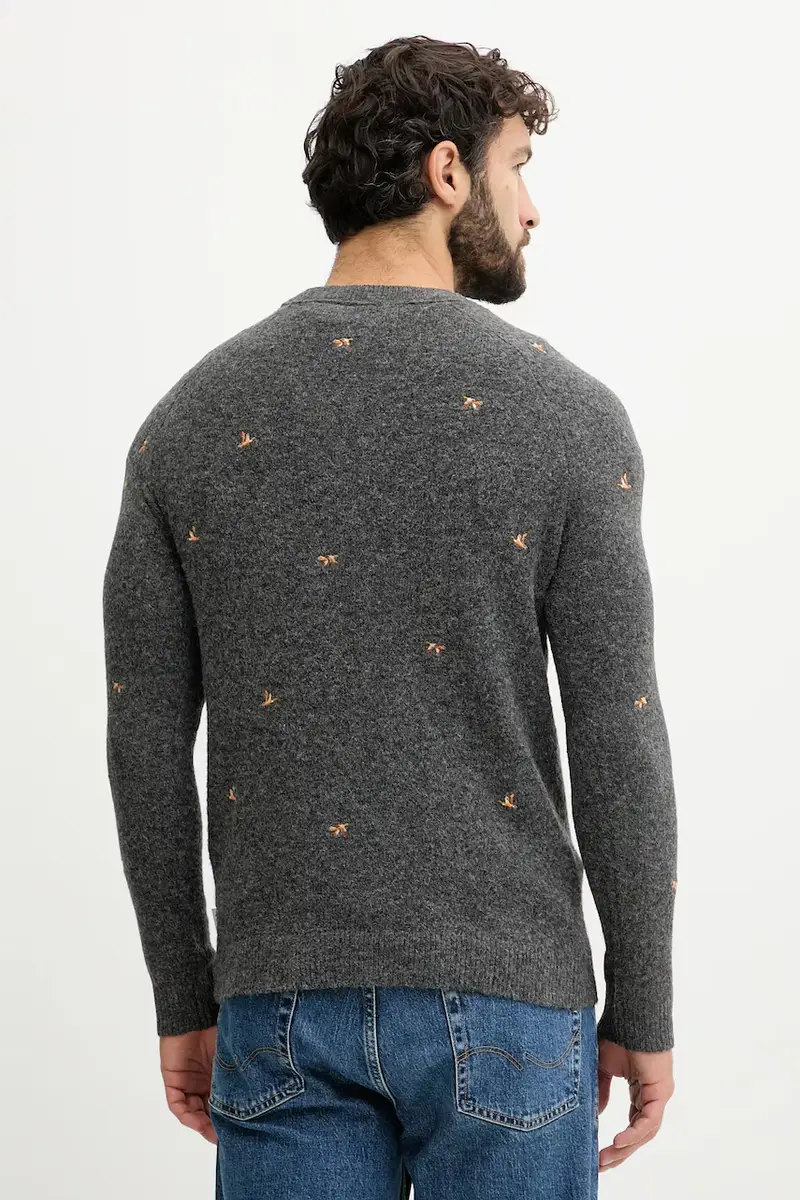 maglione in misto lana uomo colore grigio PM7000026 miniatura 3