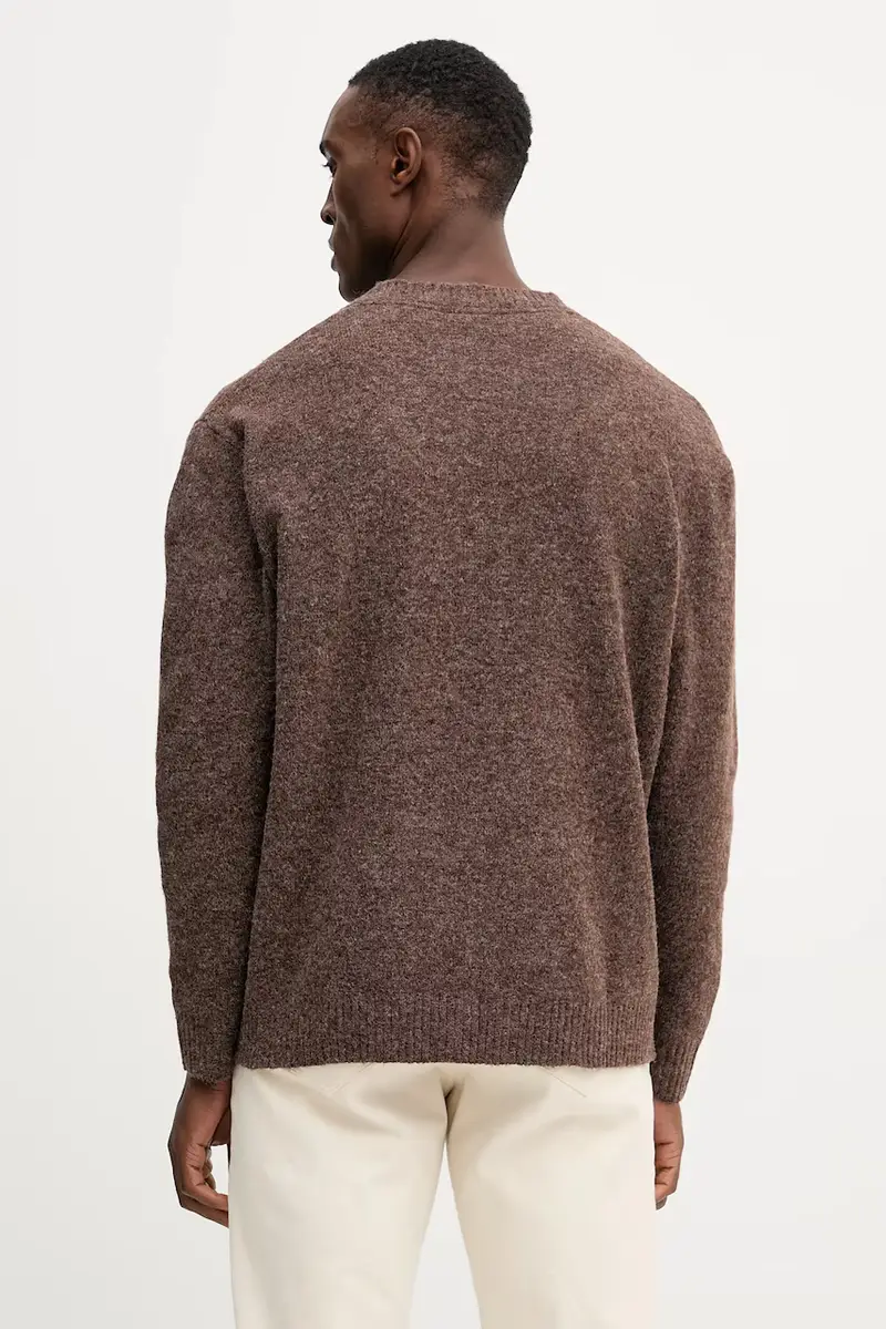 maglione in misto lana uomo colore marrone PM7000023 miniatura 3