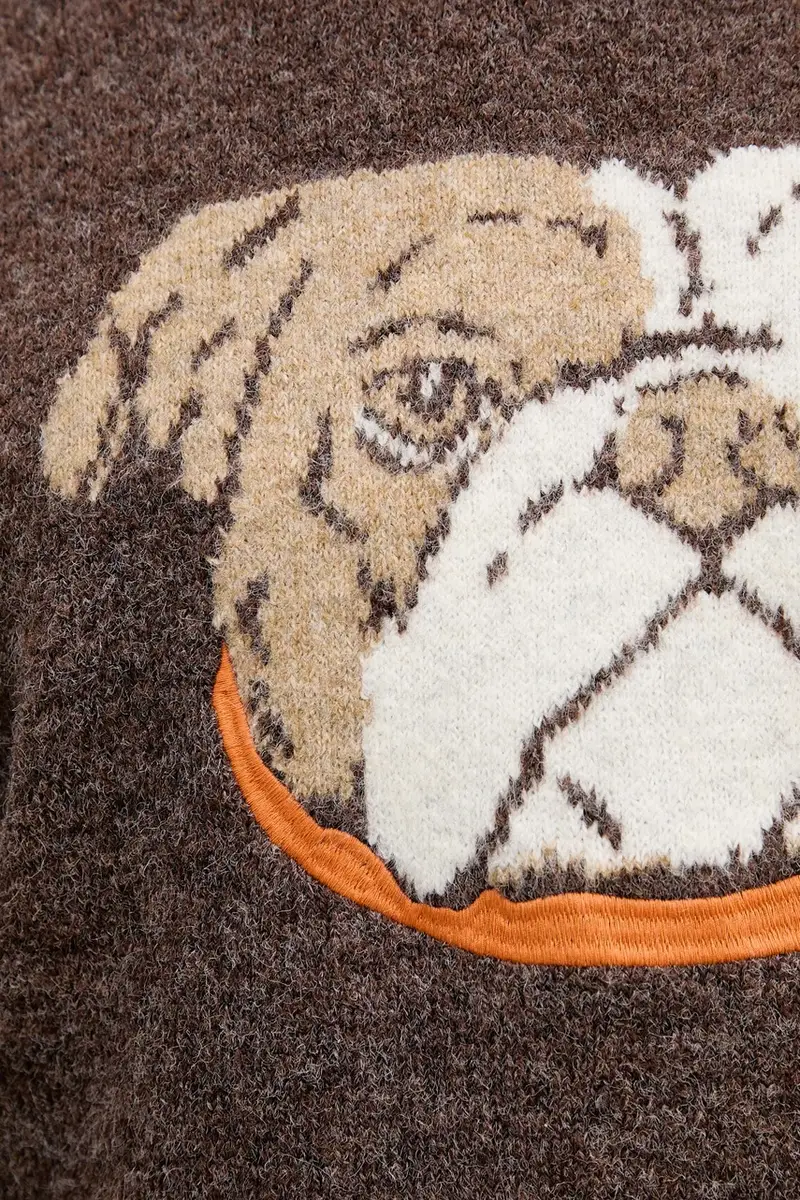 maglione in misto lana uomo colore marrone PM7000023 miniatura 5