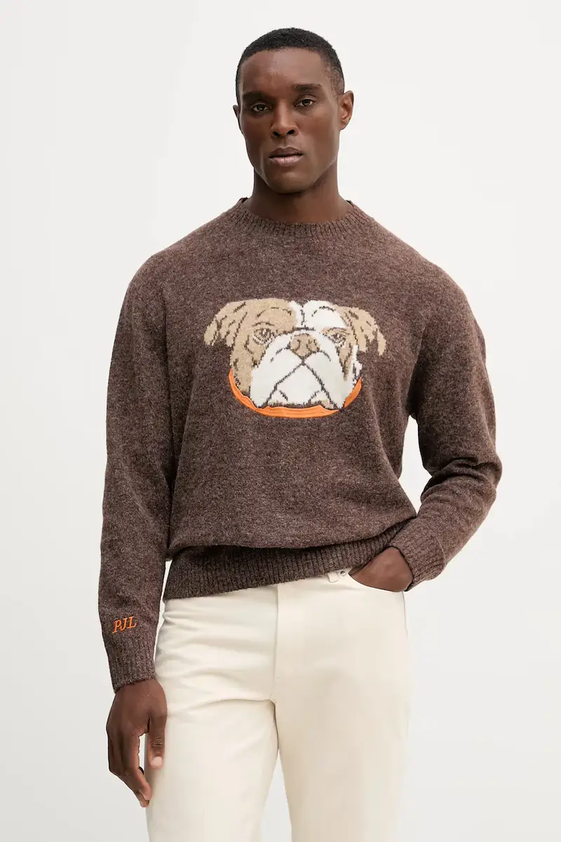 maglione in misto lana uomo colore marrone PM7000023