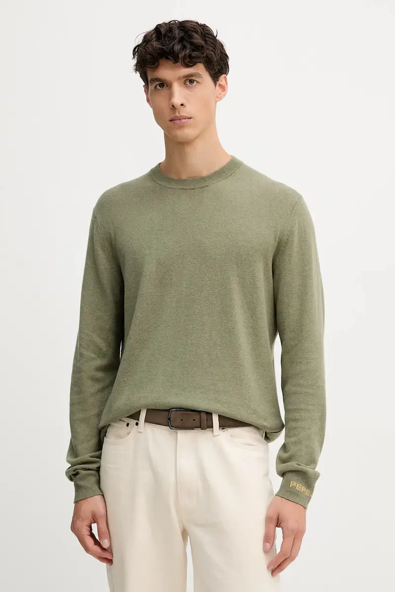 maglione in misto lana uomo colore verde PM7000013