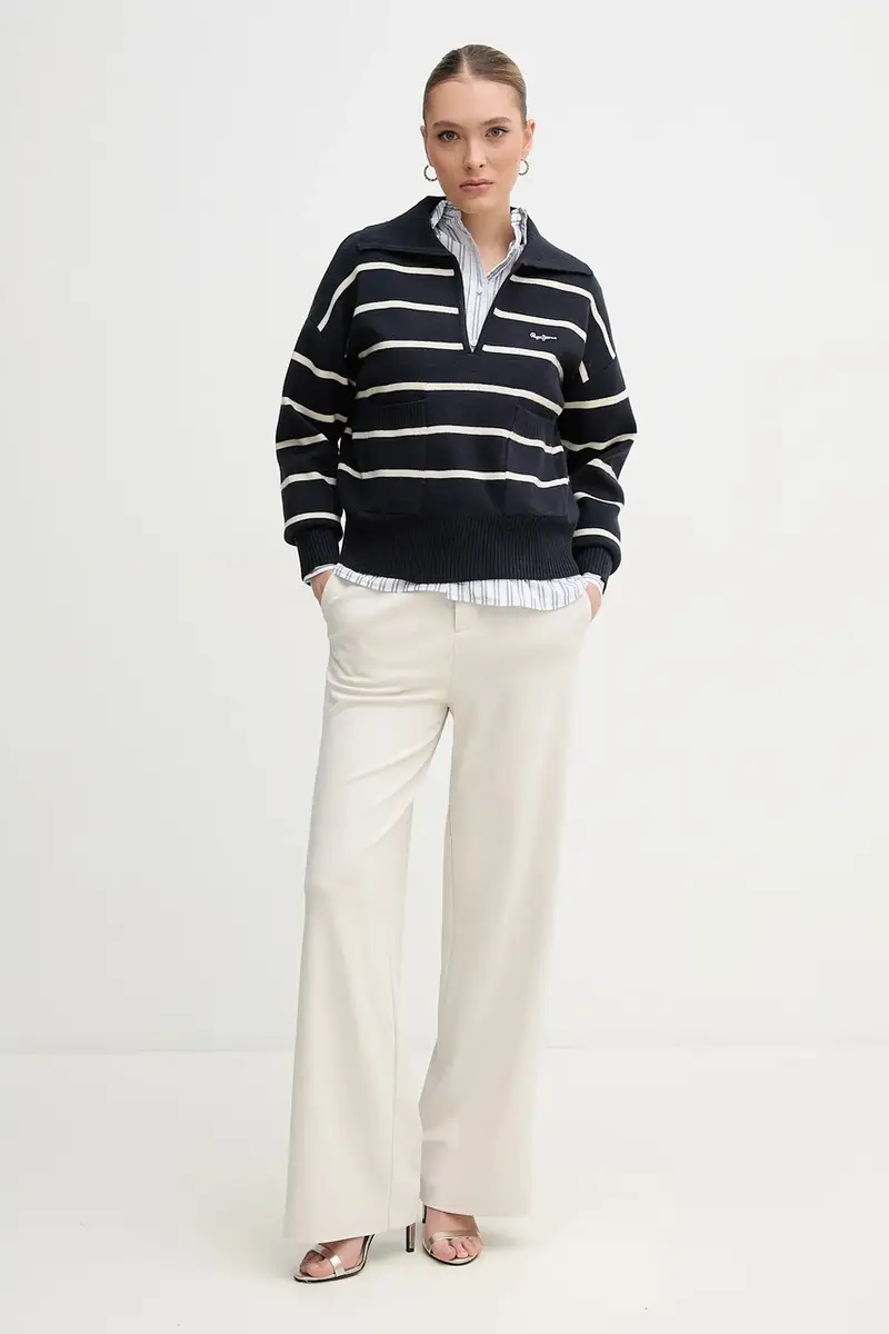 maglione PRISCILLA donna colore blu navy PL702272 miniatura 2