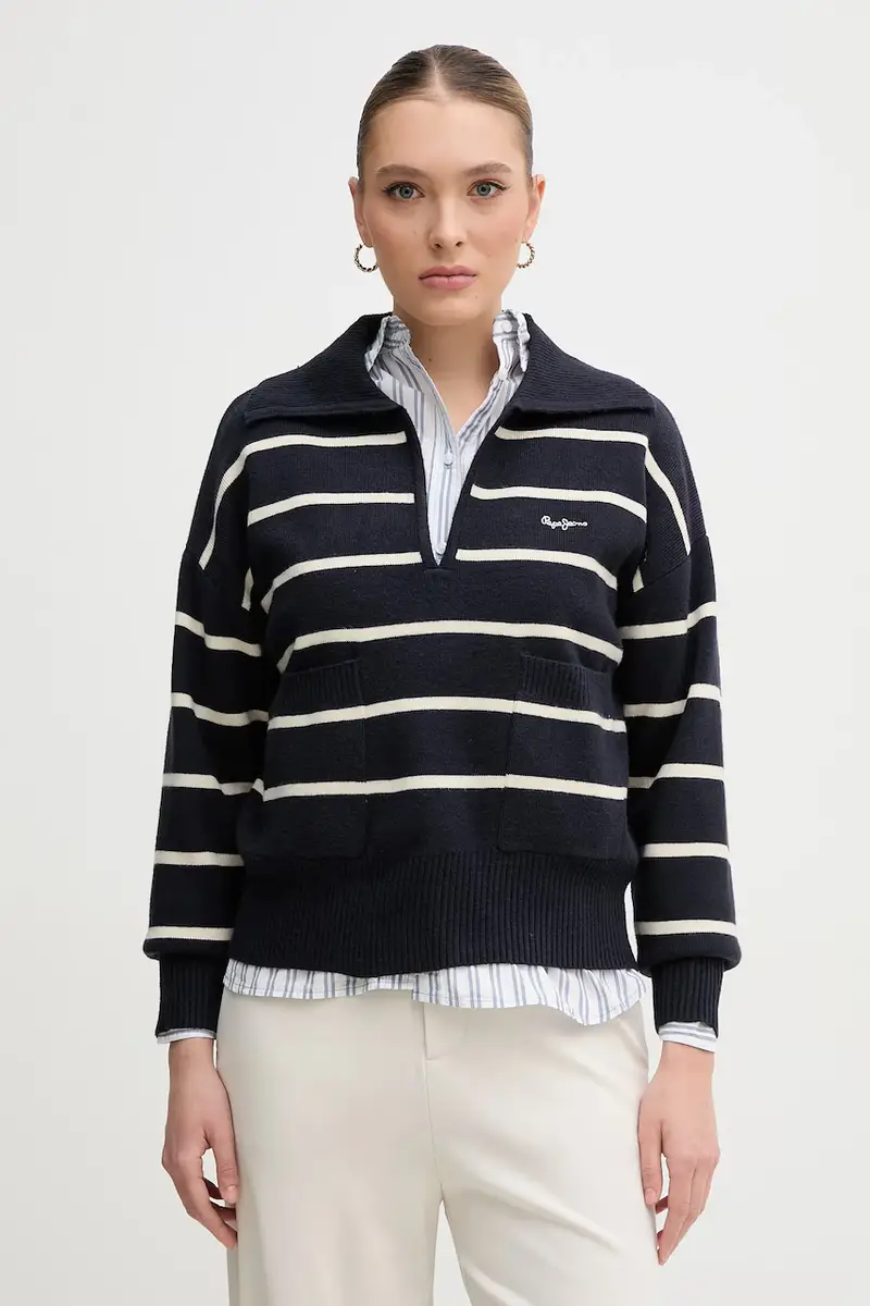 maglione PRISCILLA donna colore blu navy PL702272