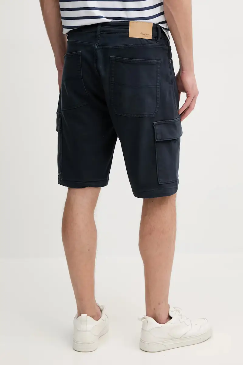 pantaloncini GYMDIGO FIVE POCKETS CARGO SHORT uomo colore blu navy PM801177 miniatura 3