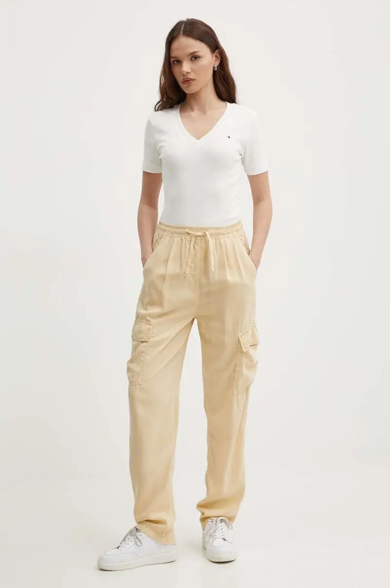pantaloni EVA donna colore beige PL211738 miniatura 2