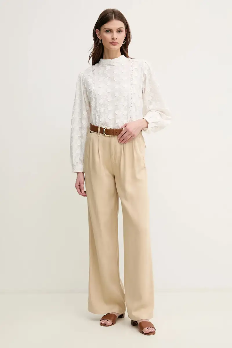 pantaloni GOA donna colore beige PL211834 miniatura 2