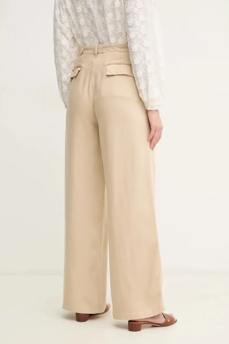 pantaloni GOA donna colore beige PL211834 miniatura 3