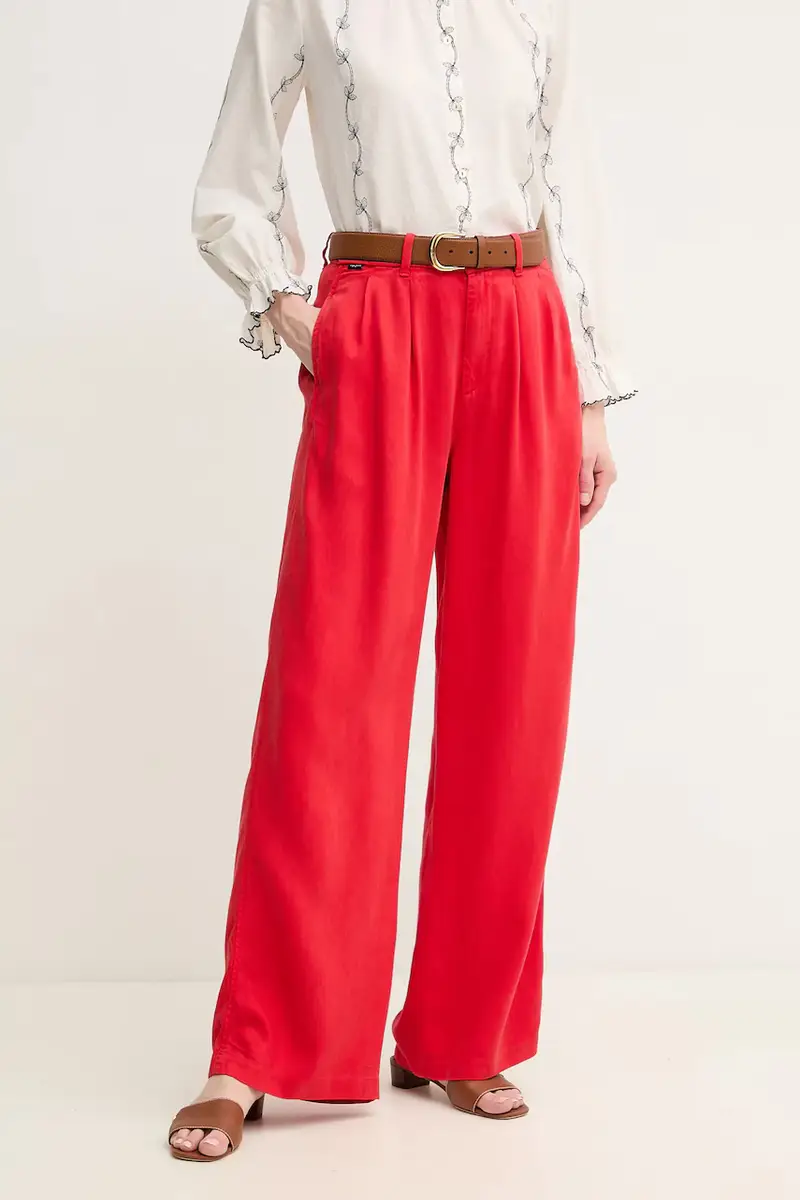 pantaloni GOA donna colore rosso PL211834