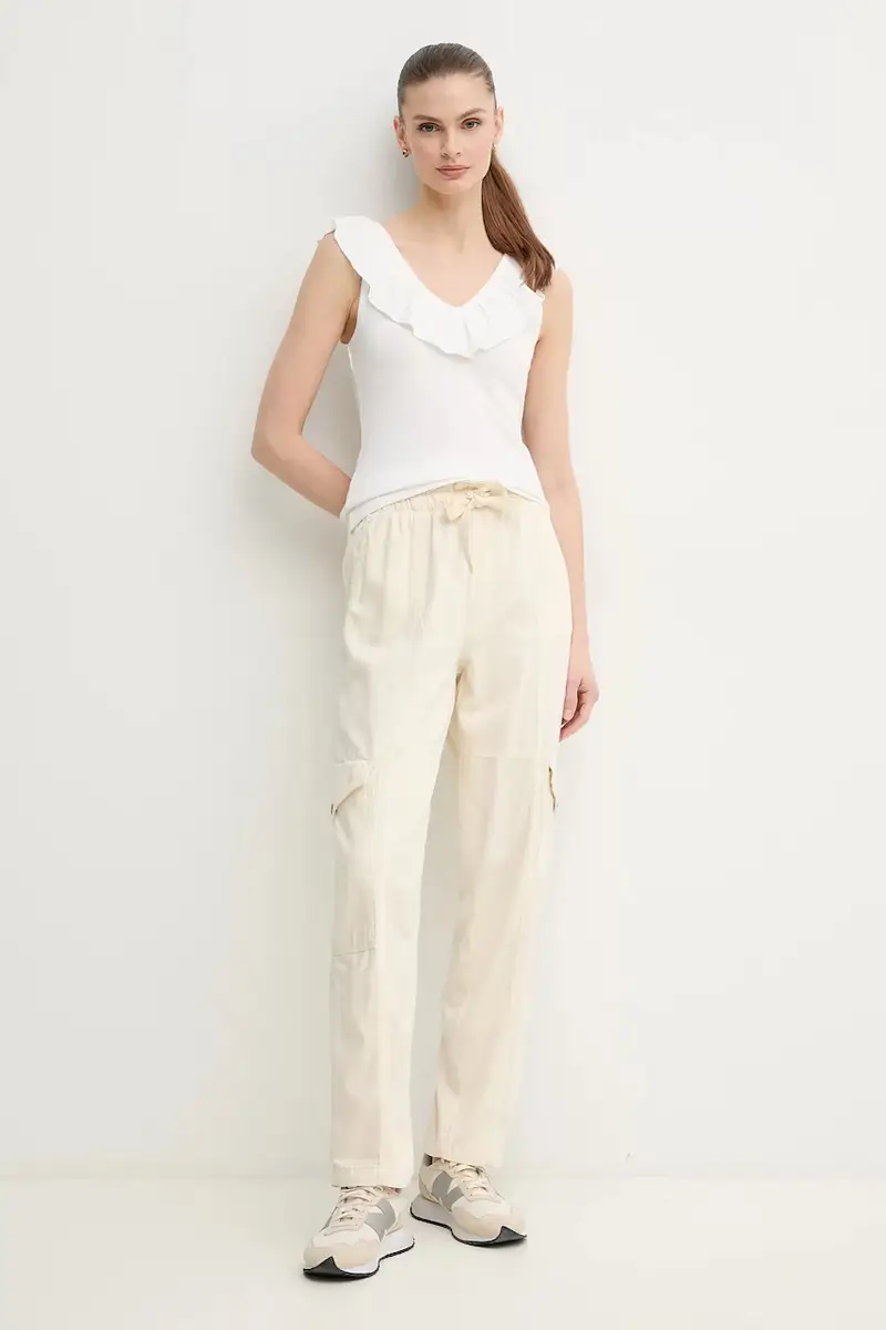 pantaloni HADDA PANT donna colore beige PL211809 miniatura 2