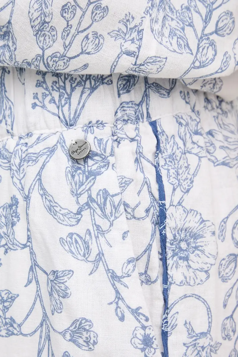 pantaloni in lino DUANA donna colore bianco PL211818 miniatura 4