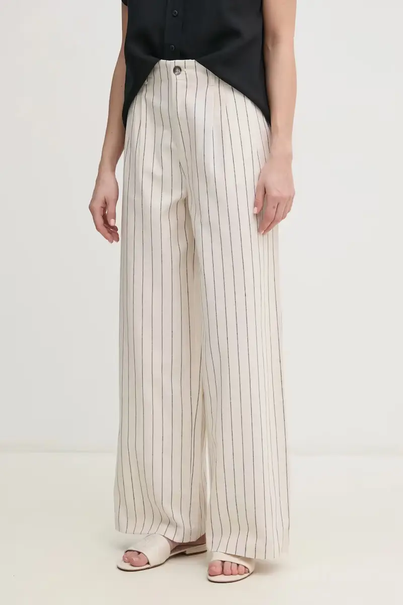 pantaloni in lino HERLY donna colore beige PL211806