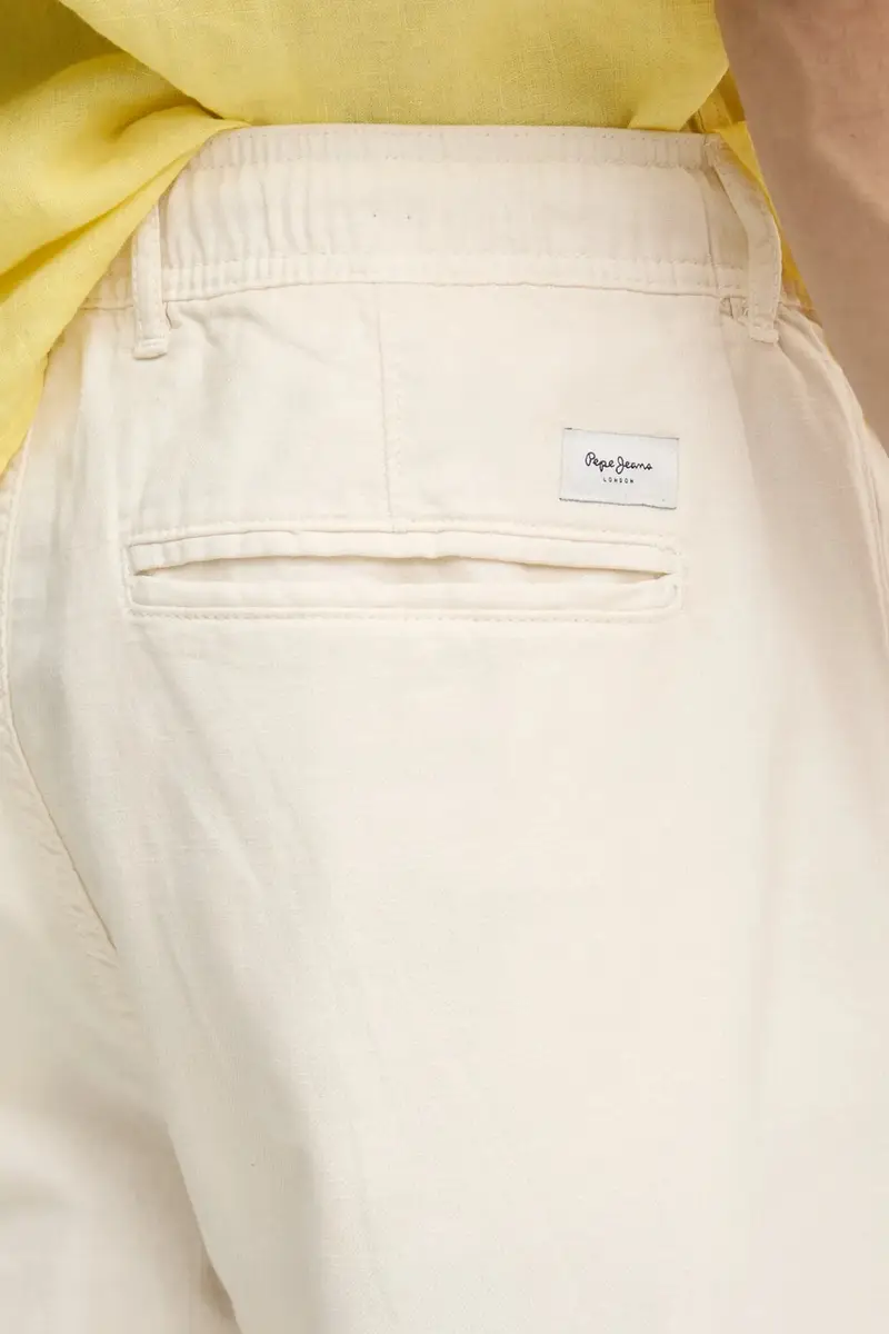 pantaloni in lino misto LINEN PULL ON PANTS uomo colore beige PM211872 miniatura 4