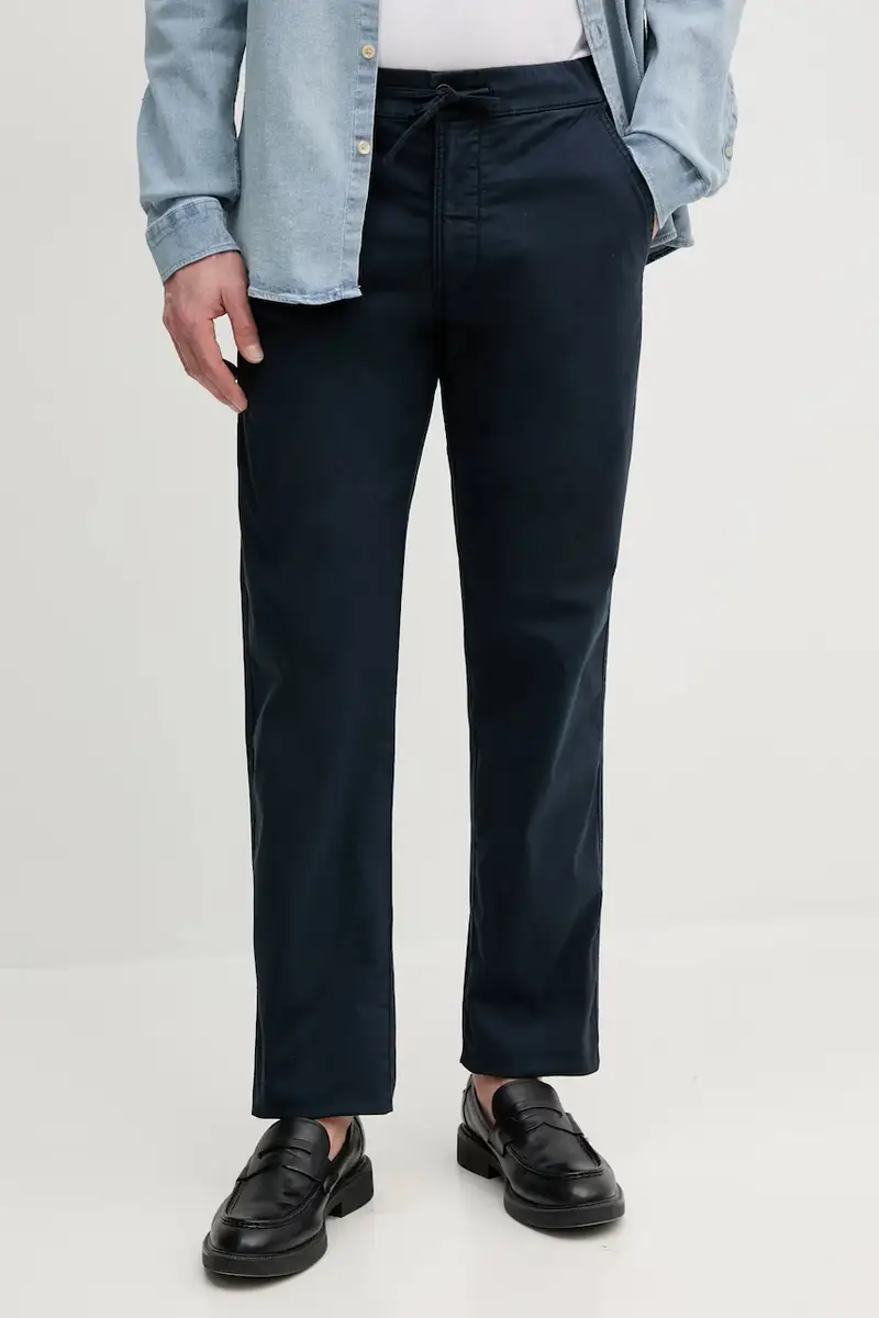 pantaloni PULL ON COMFORT CHINO uomo colore blu navy PM211866