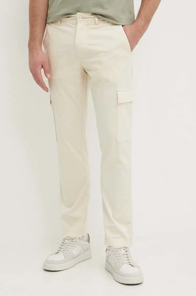 pantaloni SLIM CARGO POPLIN uomo colore beige PM211770