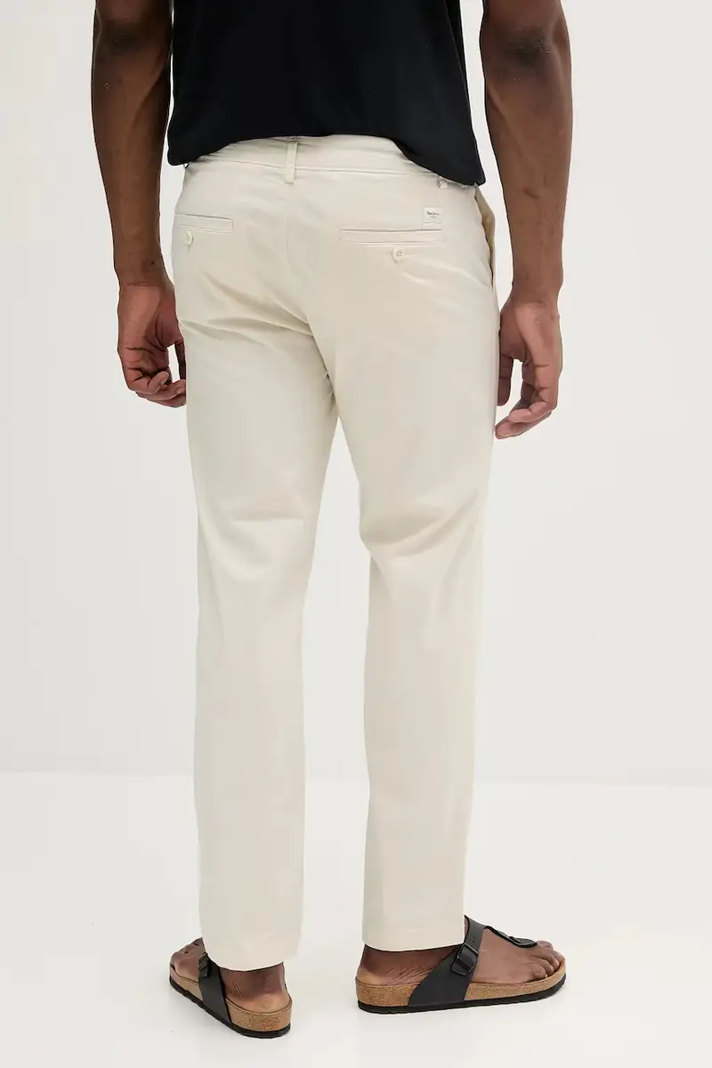 pantaloni SLIM CHINO POPLIN uomo colore beige PM211873 miniatura 3