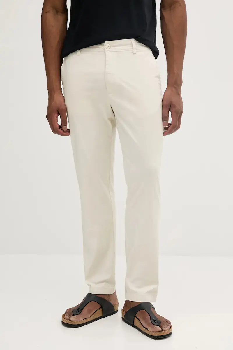 pantaloni SLIM CHINO POPLIN uomo colore beige PM211873