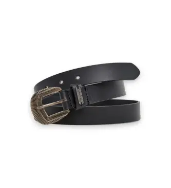 per donna PL0200003 Sophie cintura nera (L), Nero, Casual, Pelle Dorato