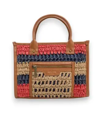 per donna PL0300105 Borsa Zadie London beige, rossa (OSFA), Rosso, Casual, Carta