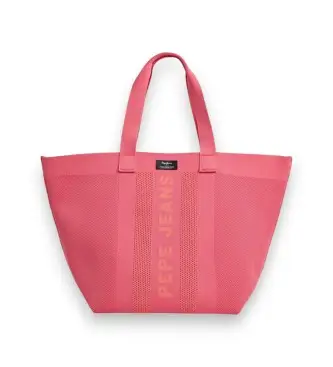 per donna PL0300137 Borsa shopper Winslow in maglia rosa (OSFA), Casual, Poliestere Nero