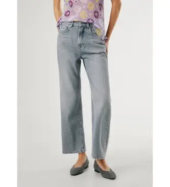 per donna PL2047318SA Jeans dritti Lexa (27/30), Blu, Casual, Cotone, Denim Grigio