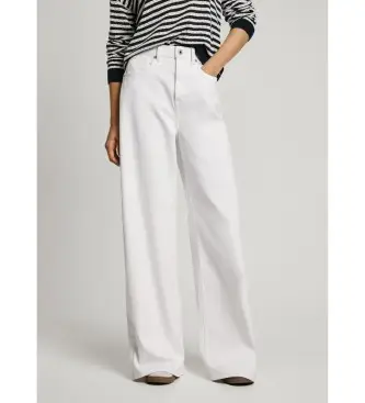 per donna PL204740TC5 Jeans larghi bianchi Jaimy (28/34), Bianco, Casual, Cotone, Denim, Sostenibile