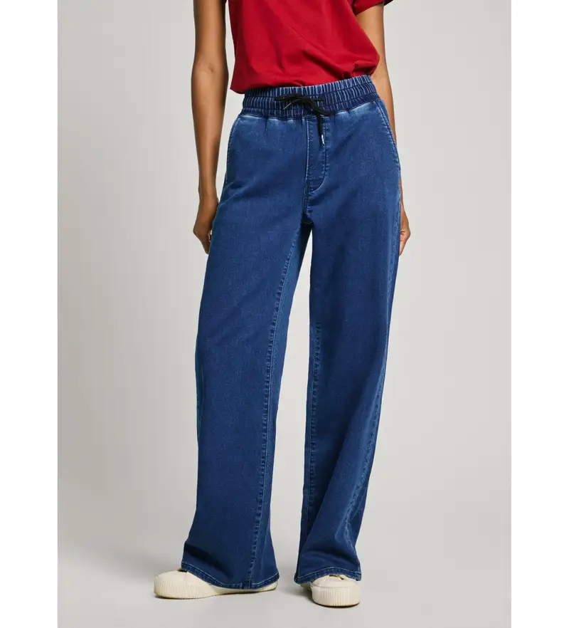 per donna PL204843 Pantaloni blu larghi St (25/32), Casual, Cotone