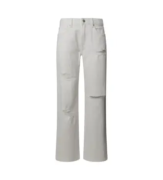 per donna PL204902TC6 Jeans larghi bianchi Nicky (31/30), Bianco, Casual, Cotone, Denim, Sostenibile