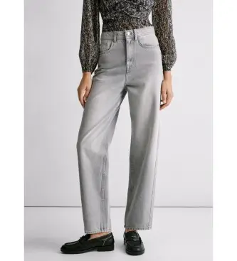 per donna PL2050895 Jeans W11 Barrel Addison grigio (27/30), Casual, Cotone, Denim