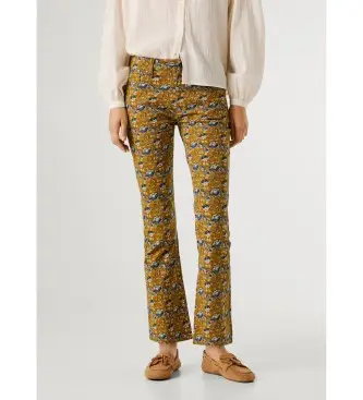 per donna PL2100066 Pantaloni senape Fredja (L), Casual, Cotone