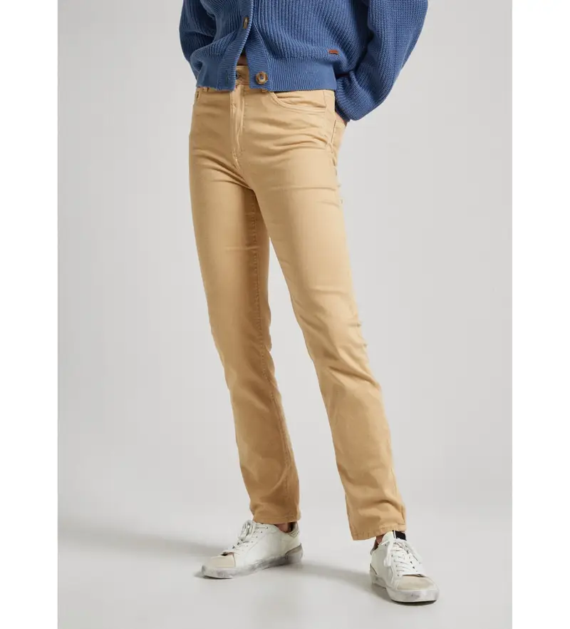 per donna PL211700 Pantaloni Tessa beige (25/30), Casual, Cotone, Sostenibile