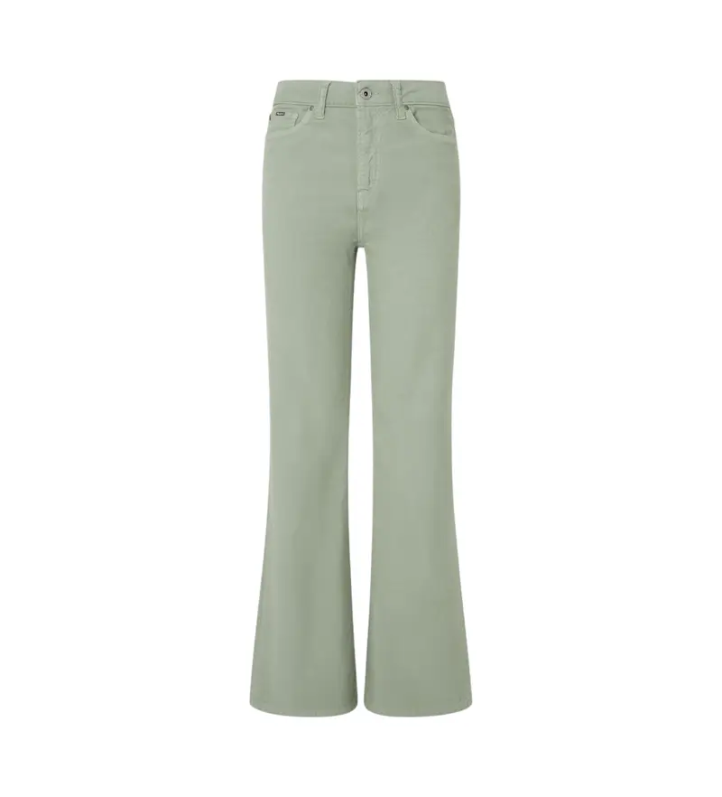 per donna. PL211786 Pantaloni a zampa d'elefante Willa verdi (25/30), Casual, Verde, Cotone