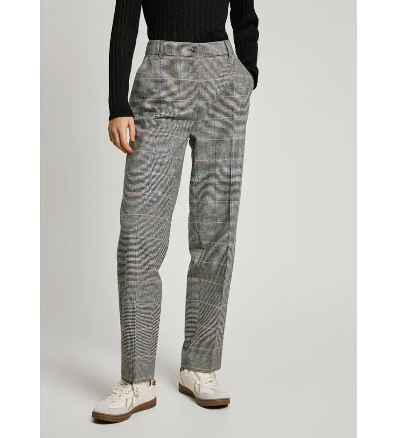 per donna PL211799 Pantaloni grigi Florine (XS), Casual, Grigio, Lana