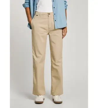 per donna PL211808 Pantaloni beige Gina (S), Casual, Cotone, Sostenibile