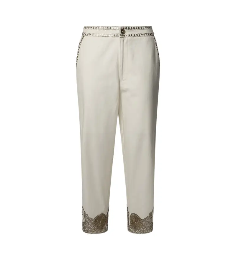 per donna PL211835 Pantaloni bianchi di Jayden (XS), Bianco, Casual, Cotone