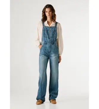 per donna PL2300015 Tuta blu Elia (L), Casual, Cotone, Denim, Senza maniche / cinghie