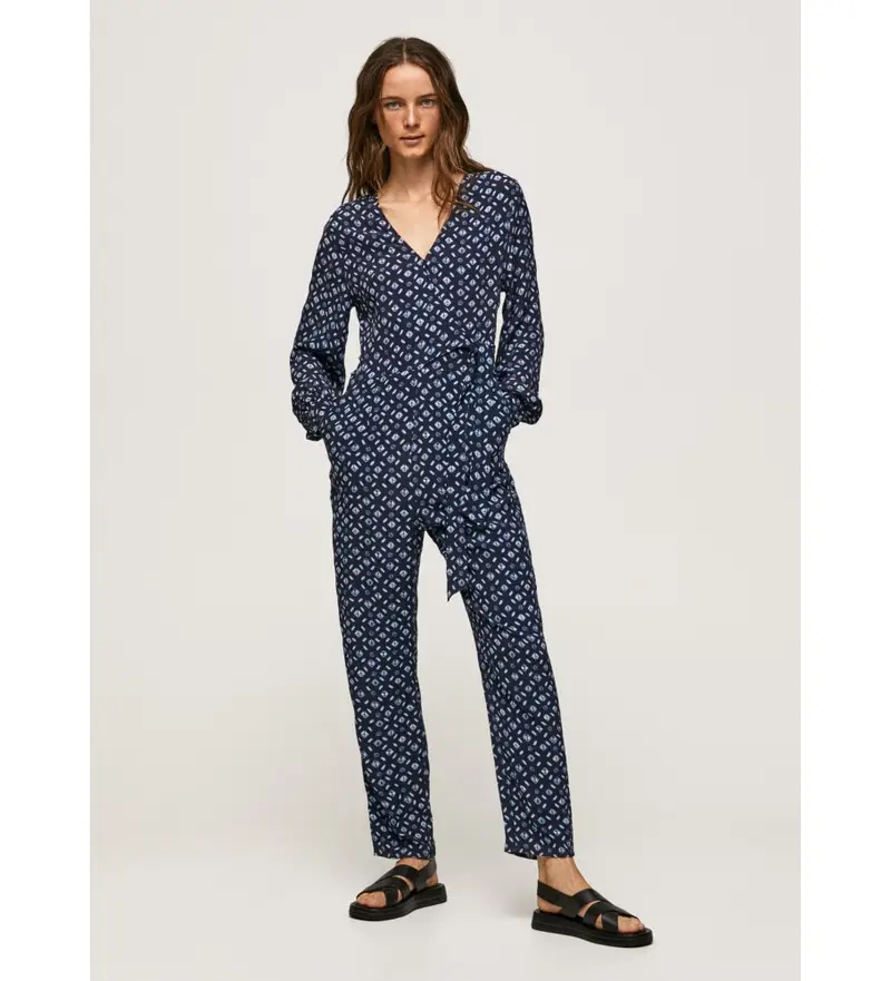 per donna PL230437 Tuta Edalia blu navy (S), Casual, Viscosa, Manica lunga, Sostenibile