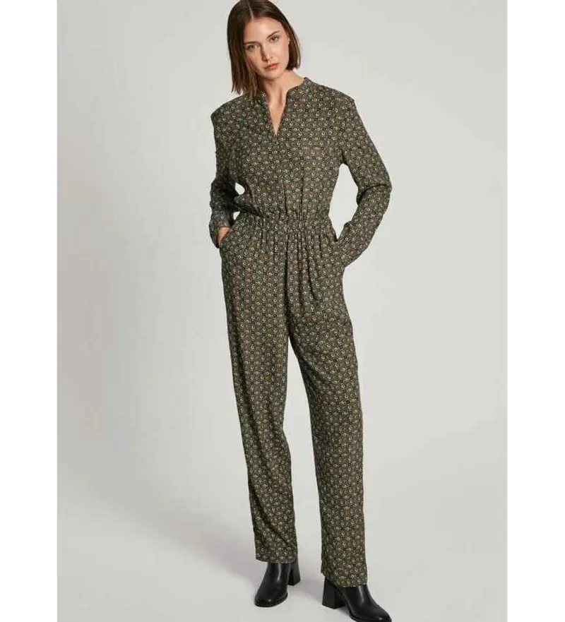 per donna. PL230501 Tuta verde Sammi (XS), Casual, Viscosa, Manica lunga