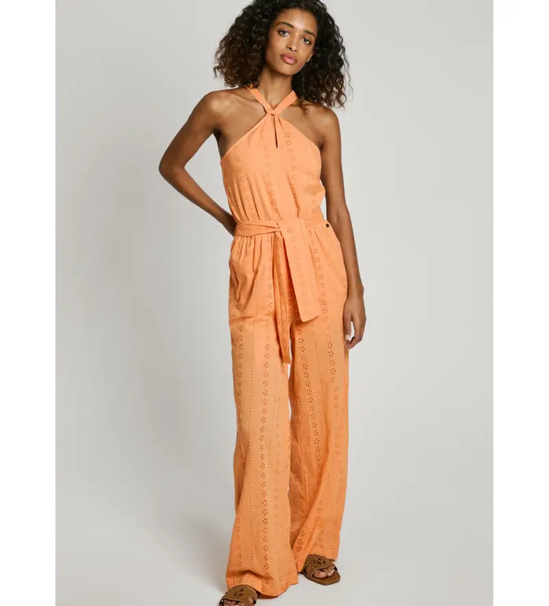 per donna PL230514 Tuta arancione Edith (XS), Casual, Viscosa, Senza maniche / cinghie