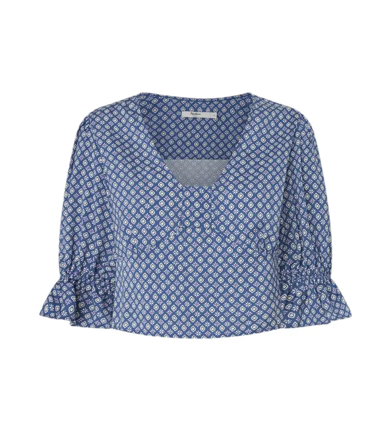 per donna PL304893 Blusa blu Nora (XS), Casual, Poliestere, Manica 3/4
