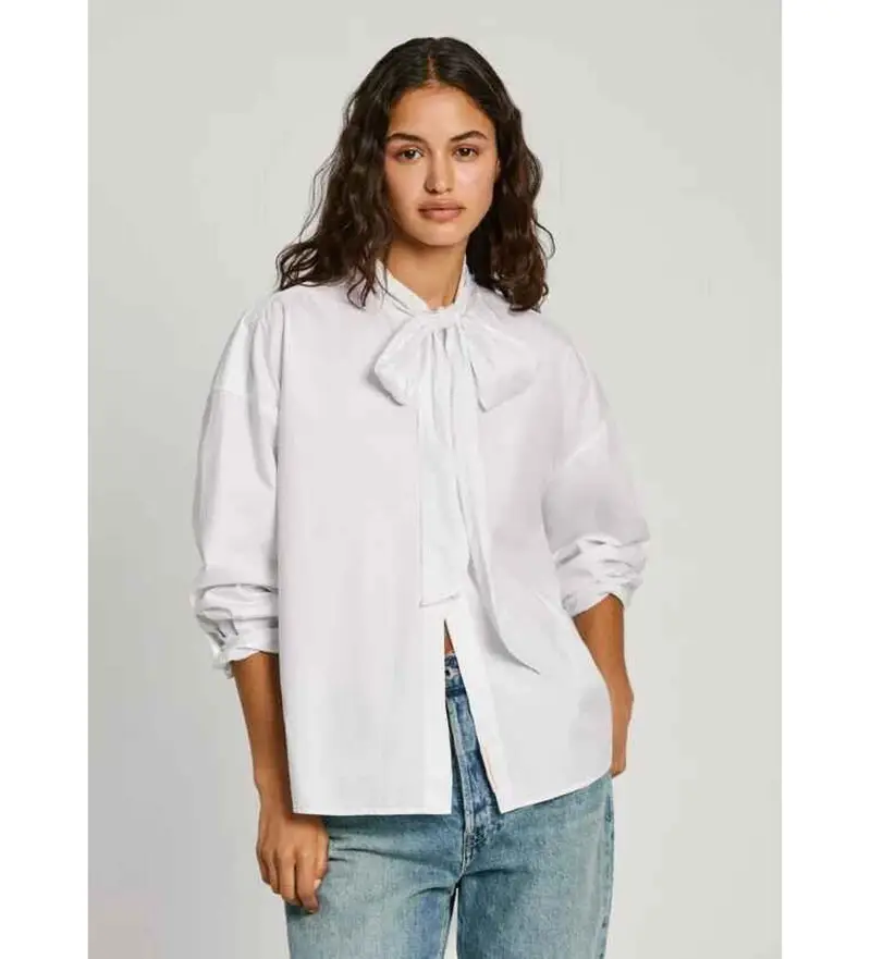 per donna PL304954 Camicia bianca di Karyma (XS), Bianco, Casual, Cotone, Manica lunga