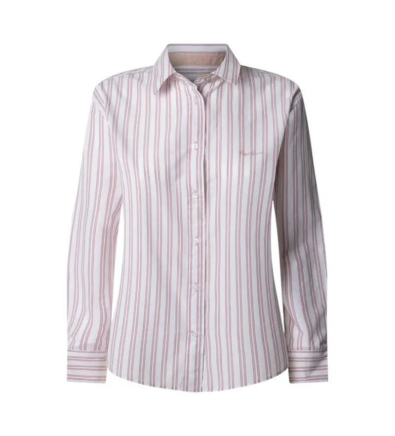 per donna PL305002 Camicia rosa intelligente (M), Casual, Cotone, Manica lunga