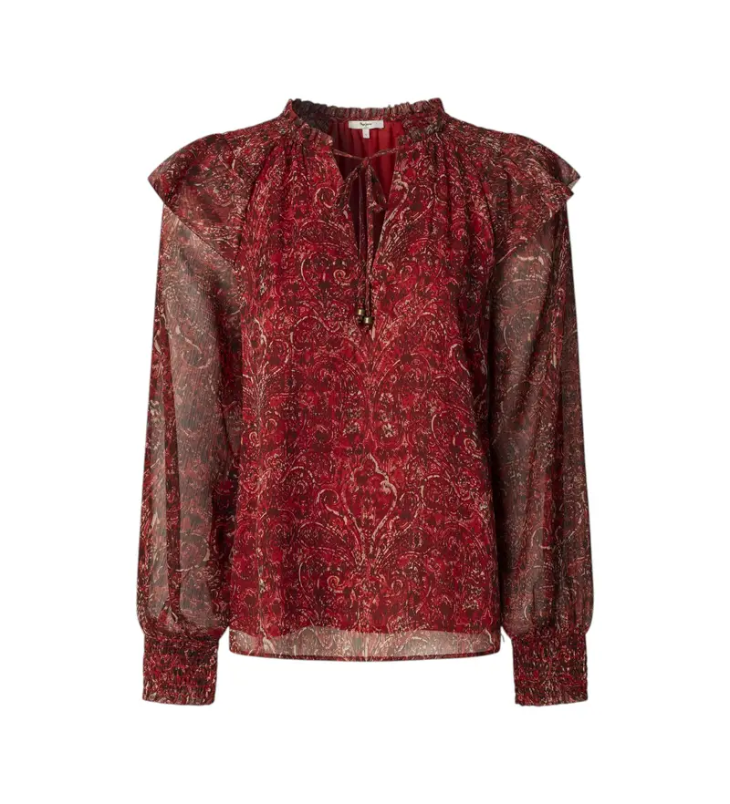 per donna. PL3051270 Camicetta del Mar Rosso (L), Casual, Cotone, Manica lunga