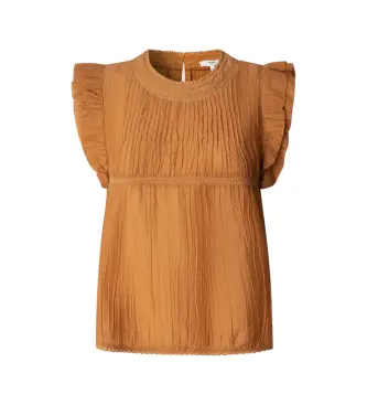 per donna PL3051379 Camicetta arancione Dakota (XS), Casual, Cotone, Manica corta