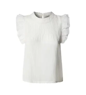 per donna PL3051379 Camicetta Dakota, bianca (XS), Bianco, Casual, Cotone, Manica corta