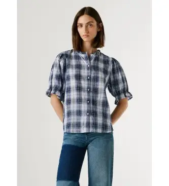 per donna PL3051381 Blusa Biol blu (L), Casual, Cotone, Manica corta