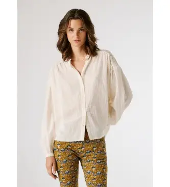 per donna PL3051412 Camicetta Ariana, bianca (L), Bianco, Casual, Cotone, Manica lunga