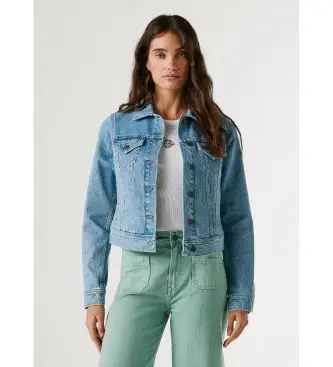 per donna PL40243042VC Giacca blu slim fit (L), Casual, Cotone, Denim